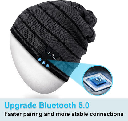 Stay Warm and Stylish with Our Bluetooth Beanie Hat - Perfect for Music Lovers and Outdoor Enthusiasts!