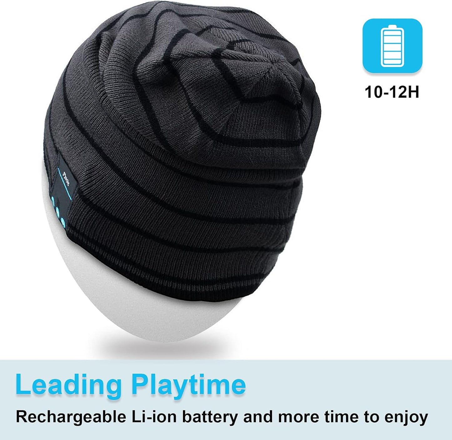 Stay Warm and Stylish with Our Bluetooth Beanie Hat - Perfect for Music Lovers and Outdoor Enthusiasts!