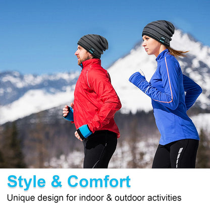 Stay Warm and Stylish with Our Bluetooth Beanie Hat - Perfect for Music Lovers and Outdoor Enthusiasts!
